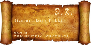 Diamantstein Kitti névjegykártya